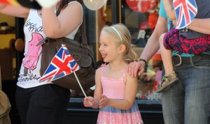 Girl with flag Girl with flag