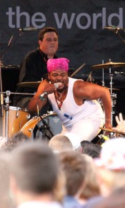 Brassroots small Brassroots on stage at WOMAD