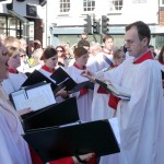 Choir singing in the High Street