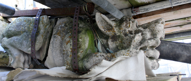 The gargoyle to be replace on the Chapter House, Salisbury Cathedral