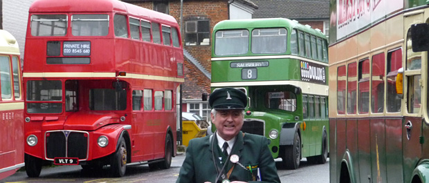 Vintage buses at Salisbury Bus station