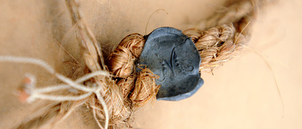 Royal seal on the unopened box