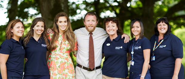 Guy Ritchie with Julia's House nurses. Photo: Shaun James Cox